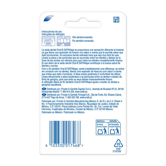 Oral-B™ Satin Tape Fluor mint dental tape 25m 1 u.
