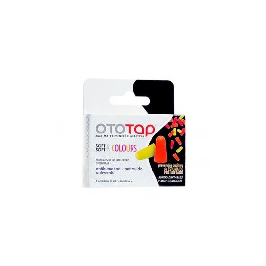 Ototap Soft & Colours tapones oídos poliuretano 6 uds