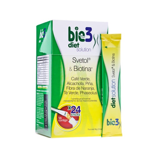 Bie3 Dieetoplossing Svetol en Biotin 24 sticks x 4gr