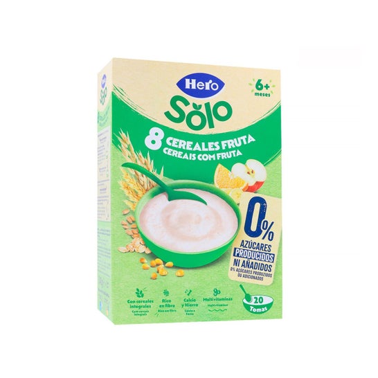 Hero 8 Cereales Fruta +6m 340g