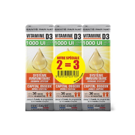 Eric Favre Vitamine D 1000UI 3x20ml