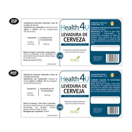 H4U Levadura de Cerveza 180comp
