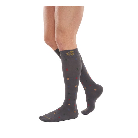 Solidea Socks For You Bamboo Square 1S Gris 1 Par