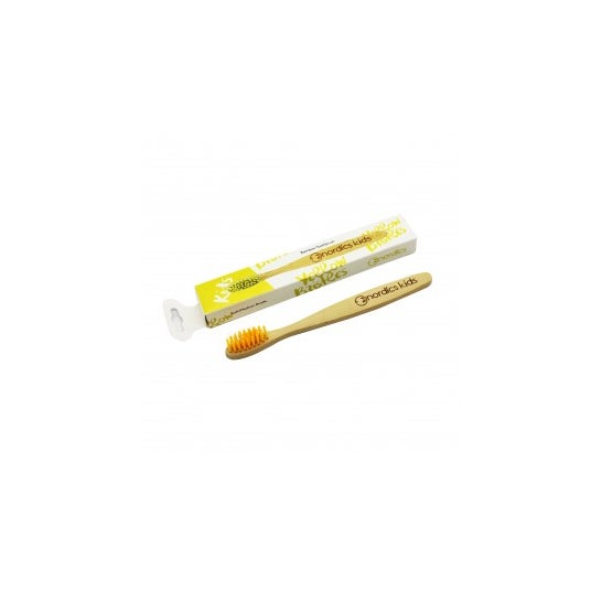 Nordics Cepillo de Dientes Bambú Niños Amarillo 1 ud