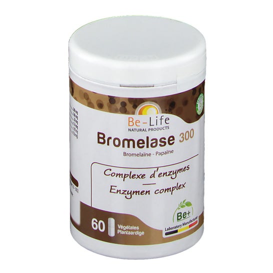 Belife Bromelase 300 (bromelaína - papaína) 60 cápsulas