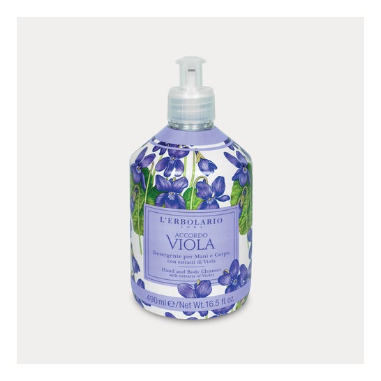 L'Erbolario Accordo Viola Blätter Hand- und Körperreiniger 490 ml