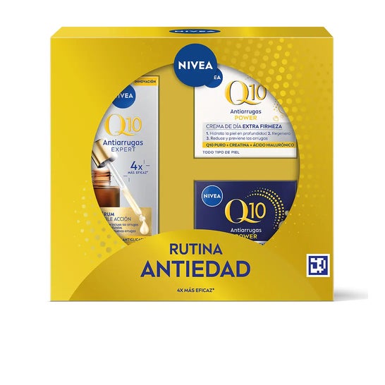 Nivea Rutina Antiedad Q10 Pack Serum + Crema Día + Crema Noche