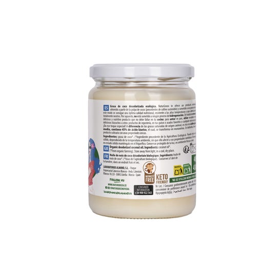 NaturGreen Grasa de Coco Desodorizada Bio 400 g