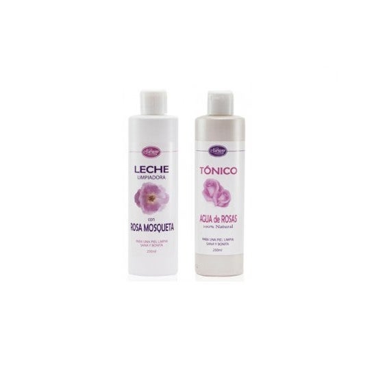 Nurana pack leche limpiadora rosa mosqueta 250ml + tónico 250ml