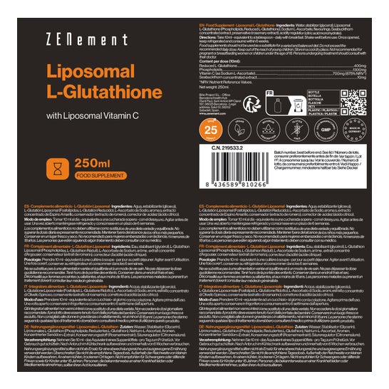 Zenement L-Glutatión Liposomal con Vitamina C 250 ml