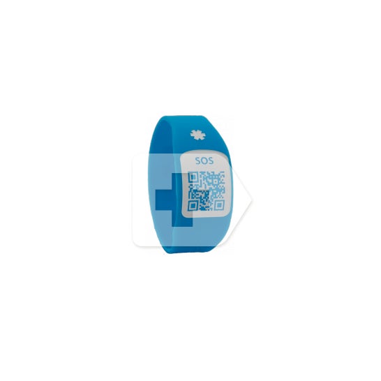 Silincode pulsera SOS QR color azul T-S 1ud