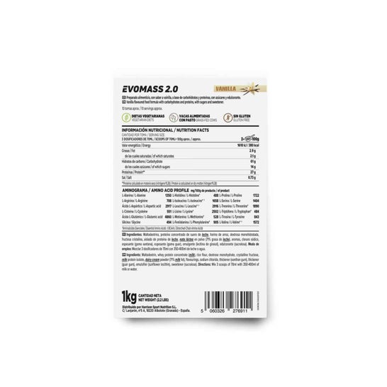 HSN Evomass 2.0 Ganador de Peso Vainilla 1kg