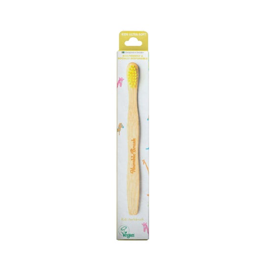 Pennello dentale ultra morbido giallo di bambù per bambini
