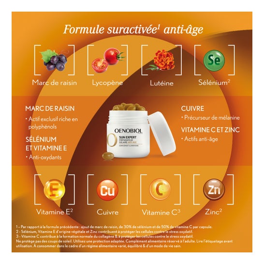 Oenobiol Sun Expert Préparateur Solaire Anti-âge 30caps