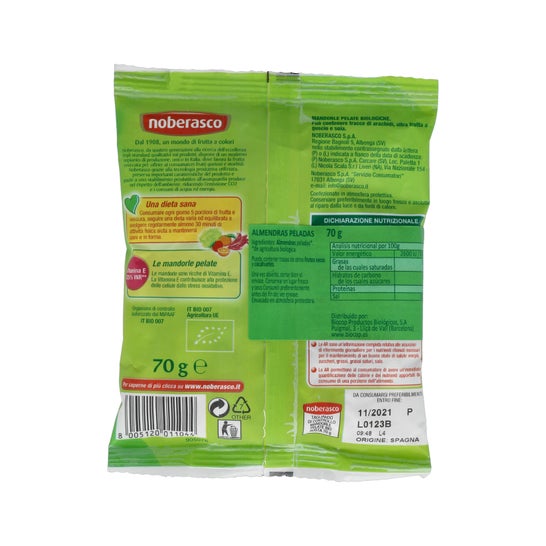 Noberasco Almendra Cruda Pelada Bio 70g