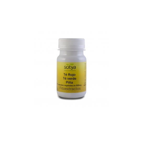 Sotya té rojo + té verde + piña 500 mg 60 caps