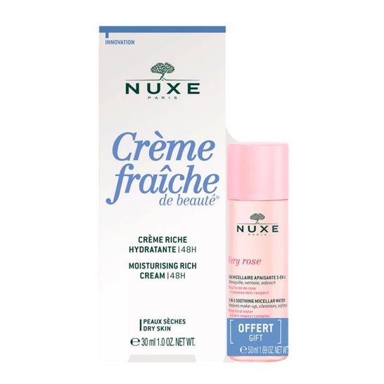 Nuxe Crème Fraîche de Beauté Crema Rica 30ml + Very Rose Agua Micelar 3 en 1 50ml