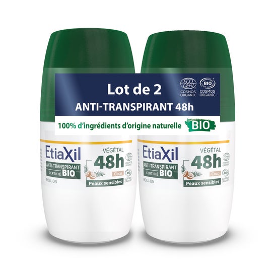 Etiaxil Desodorante Anti-Transpirante Coco 48h Roll-On 2x50ml