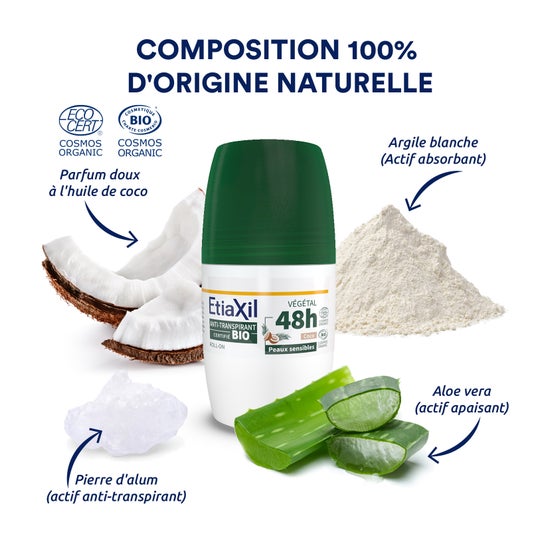 Etiaxil Desodorante Anti-Transpirante Coco 48 H Roll-On 2 X50 ml