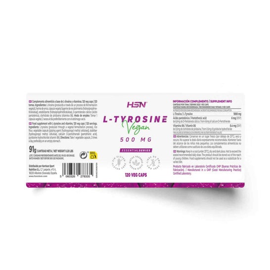 HSN L-Tirosina 500 mg 120 vcaps