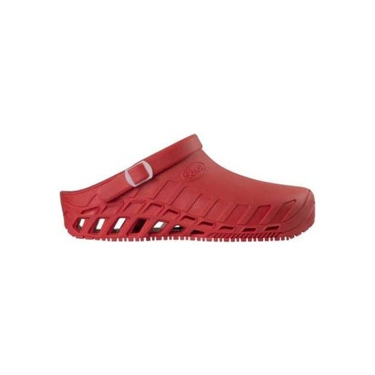 Scholl Zueco Clog Evo Rojo Talla 35 1 Par