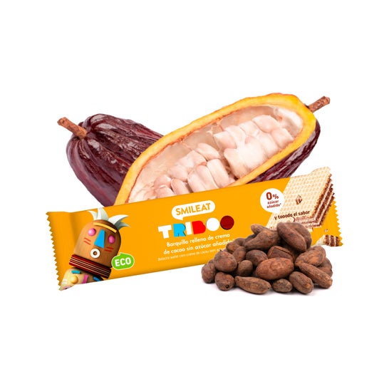 Smileat Triboo Barquillo Ecológico Relleno de Crema de Cacao 40 g
