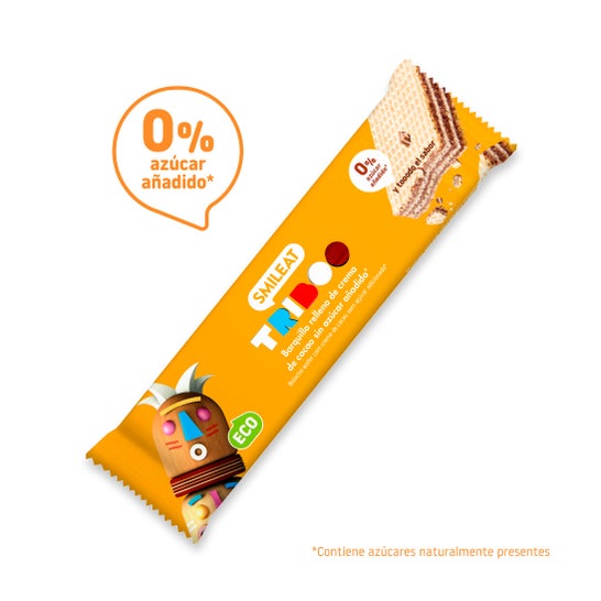 Smileat Triboo Barquillo Ecológico Relleno de Crema de Cacao 40 g