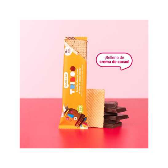 Smileat Triboo Barquillo Ecológico Relleno de Crema de Cacao 40 g