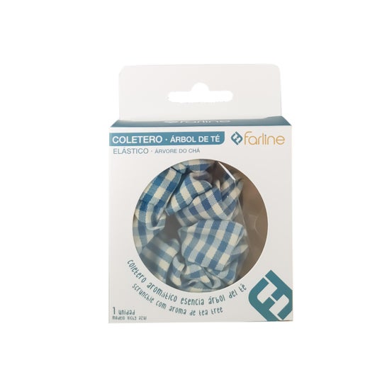 Farline Tea Tree Hair Tie Blauw 1 stuks