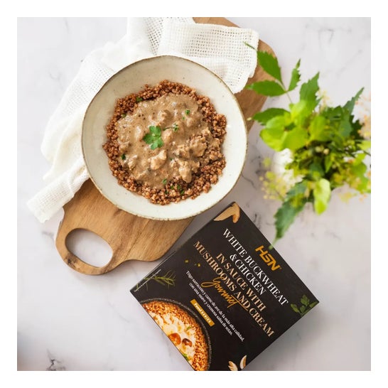 HSN Plato Preparado Estilo Gourmet Trigo Sarraceno, Pollo y Setas en Salsa de Nata 415g