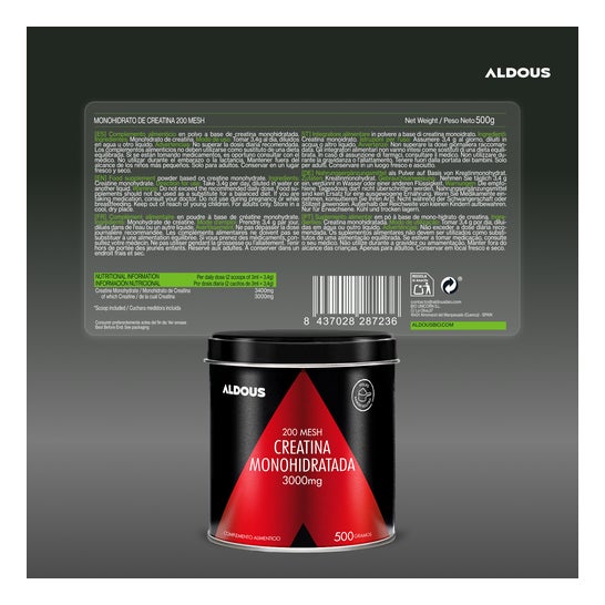Aldous Creatina Monohidratada en Polvo 500 g