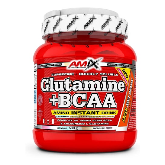 Amix Glutamine+BCAA Naranja 530g