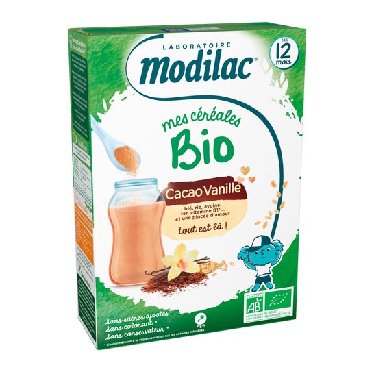 Modilac Mis Cereales Bio Cacao y Vainilla 250g