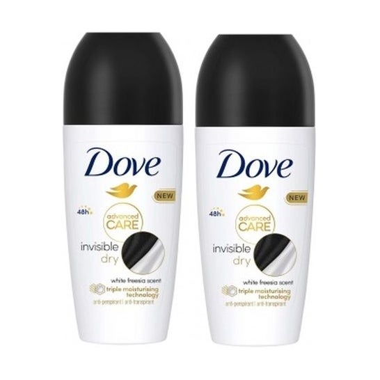 Dove Invisible Dry Advanced Care Desodorante Roll-On 2x100ml