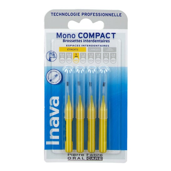 Inava Interdentalbürsten 1 mm Box mit 4 Stück