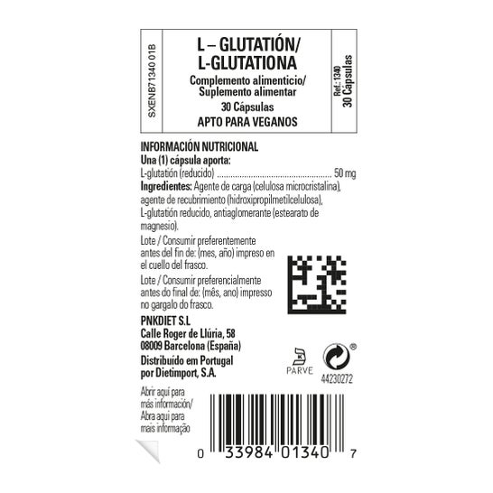 Solgar L-Glutatión Reducido 50mg 30caps
