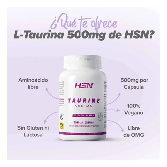 HSN L-Taurina 500 mg 120 vcaps