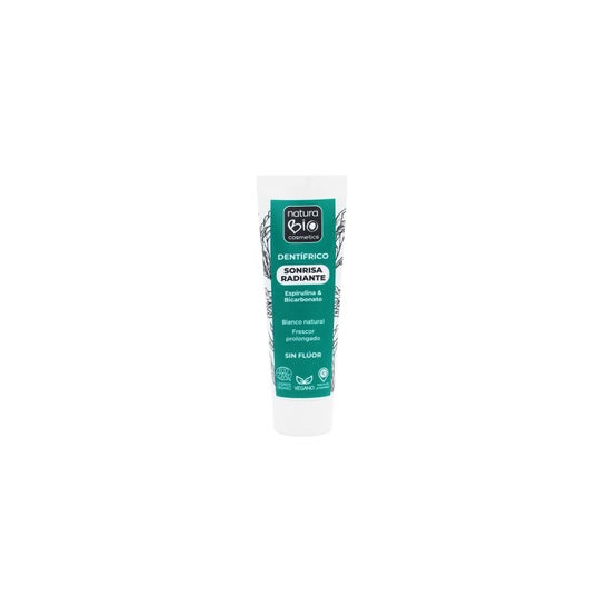 NaturaBIO Cosmetics Dentifricio Sorriso Radiante Spirulina & Bicarbonato 75 ml