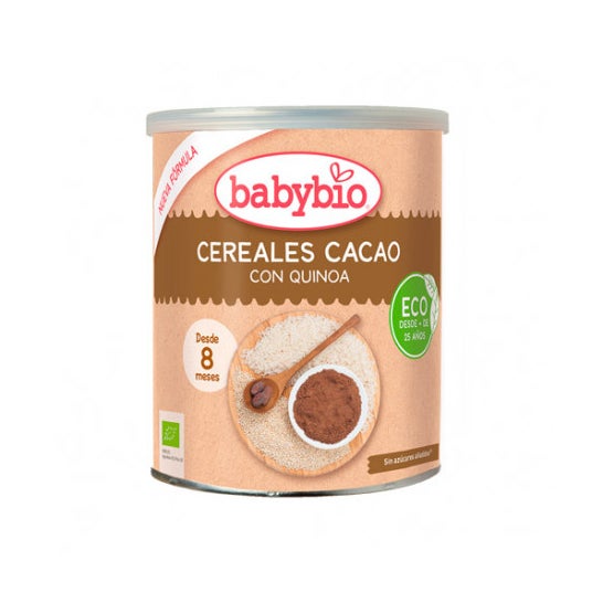 BabyBio Papilla de Cereales y Cacao con Quinoa +8m Eco 220g