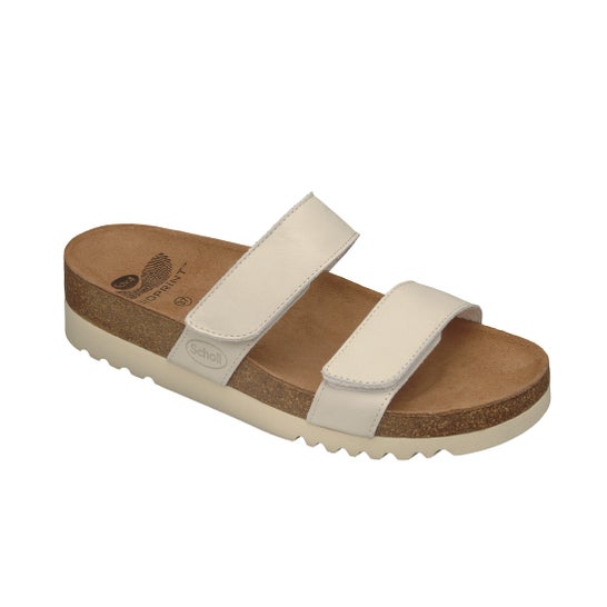 Scholl Sandalia Lusaka Canvas Blanco Talla 41 1 Par