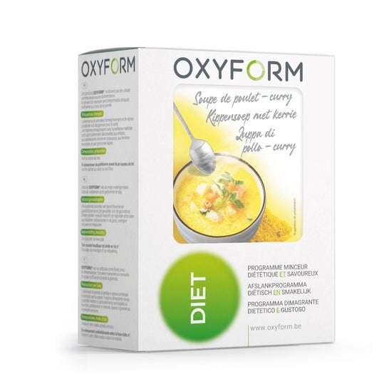 Oxyform Diet Sopa Pollo Curry 12 Sobres