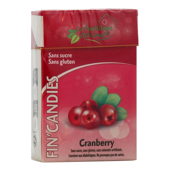Fin'Candies Zuckersüße Bonbons Cranberry 36 g