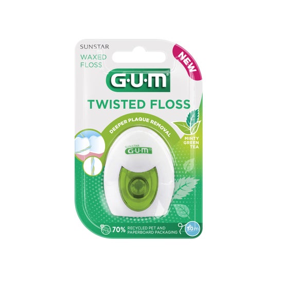Gum Twisted Floss Minty Green Tea 30m 1ud