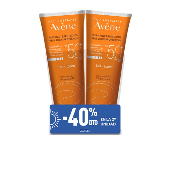 Avène Pack Leche Solar Spf50 Piel Sensible 2x250ml