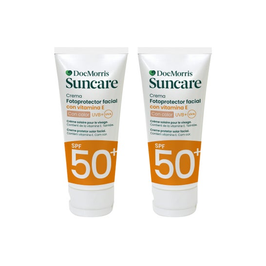 DocMorris Pack Suncare Fotoprotector Crema Facial SPF50+ Con Color 2x50ml