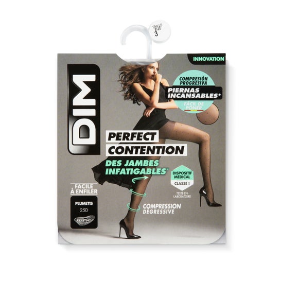 DIM Compression pantyhose Perfect Contintion plumeti tired legs in Black size ES: 38-40 / 2