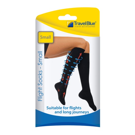 Calze a compressione blu da viaggio