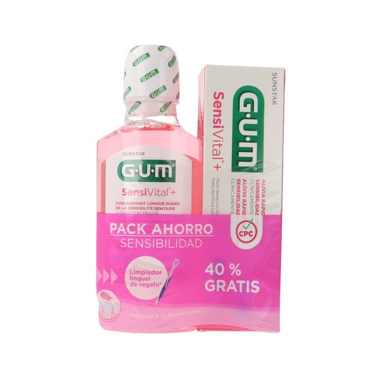 Gum Pack Sensivital+ Collutorio 300ml + Dentifricio 75ml