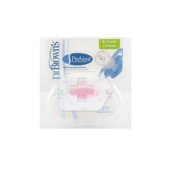 Dr Brown'S Prevent 1ª Etapa Rosa Chupete Silicona 1 ud
