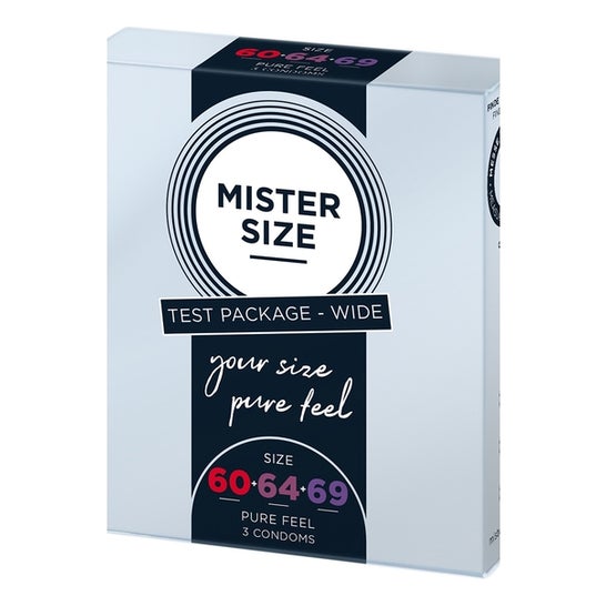 Mister Size Pure Feel Preservativo Extra Fine 53-57-60mm 3 Unità